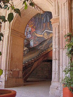 Seminario Tridentino de Valladolid: Detalle de la escalera